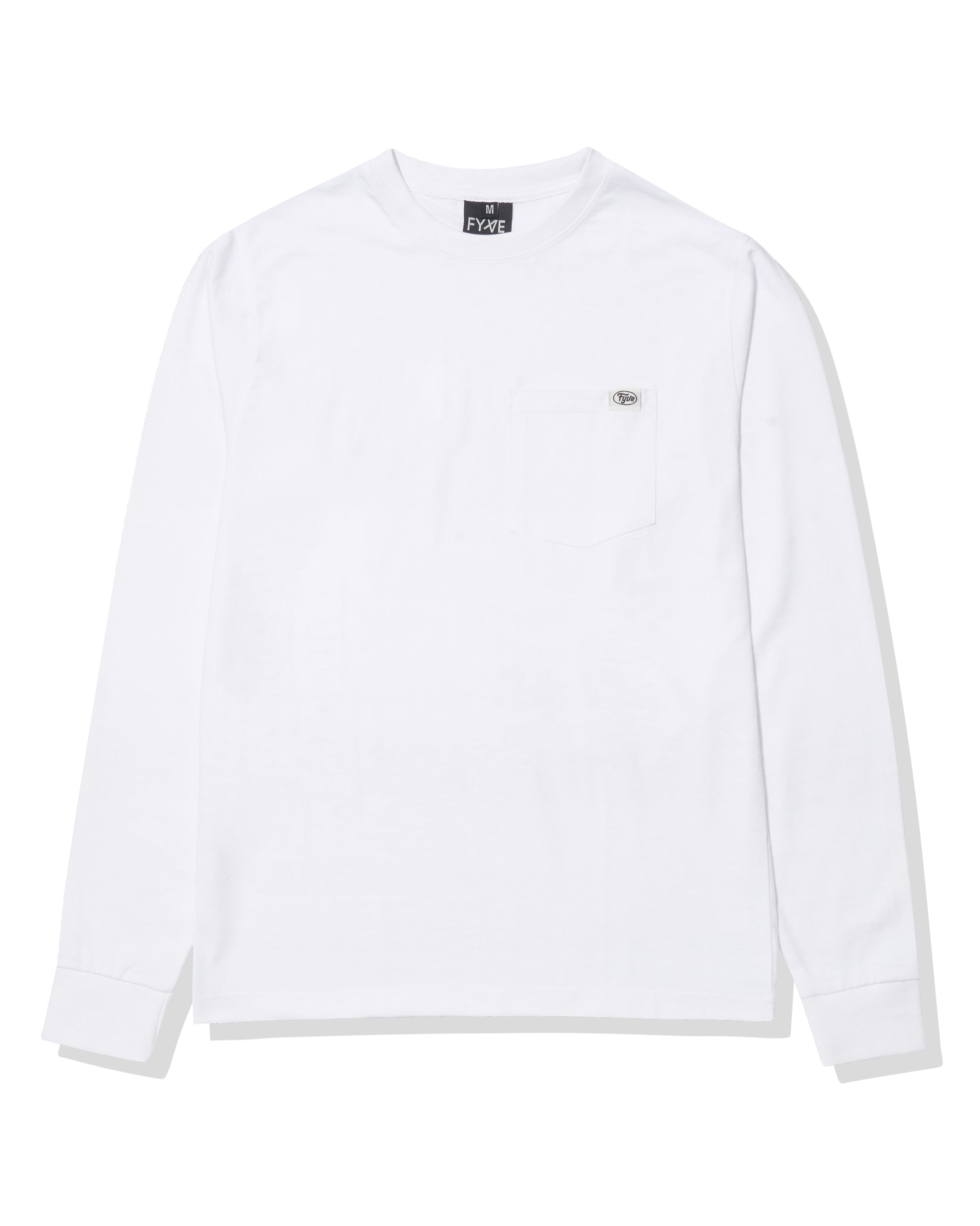 White Pocket Long Sleeve Tee