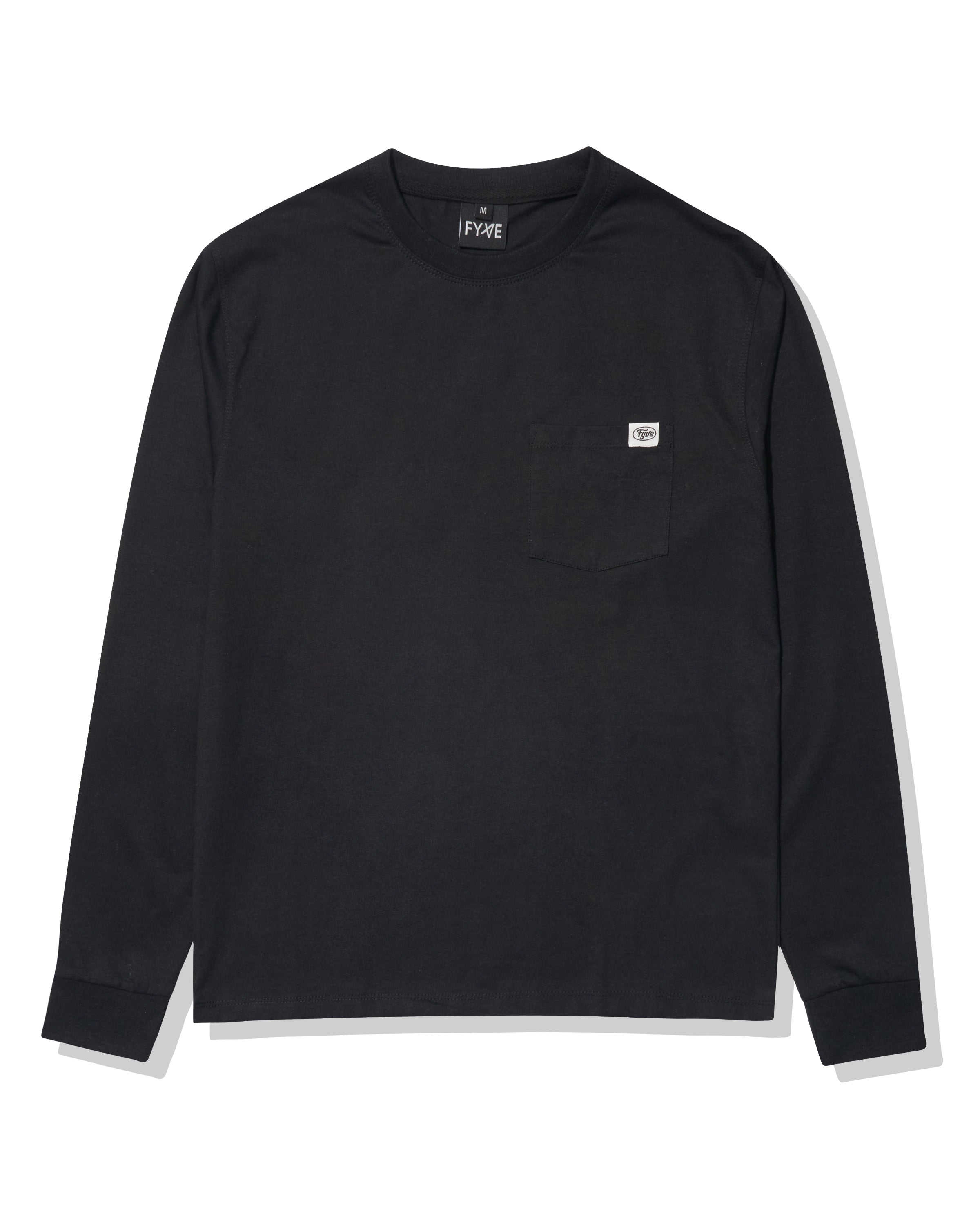 Black Pocket Long Sleeve Tee
