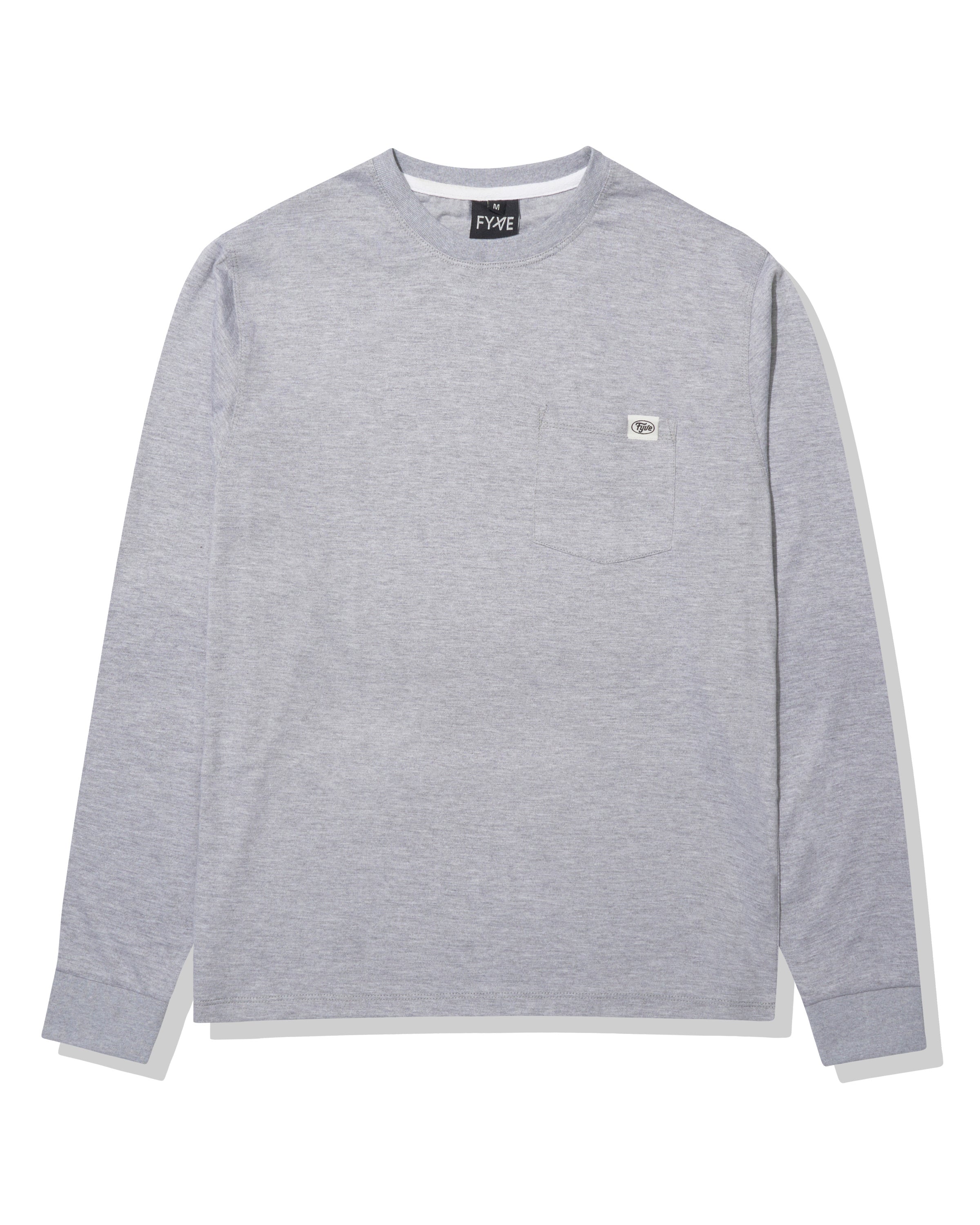Grey Pocket Long Sleeve Tee