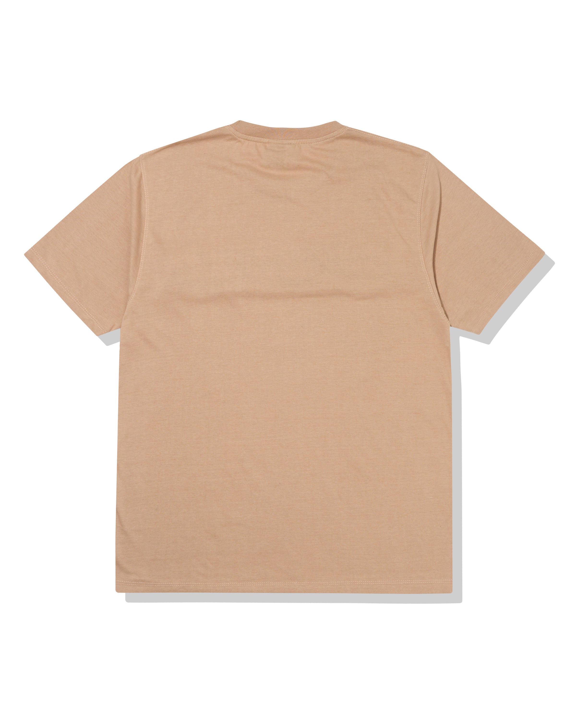 Tan Embroidered Metal Tee