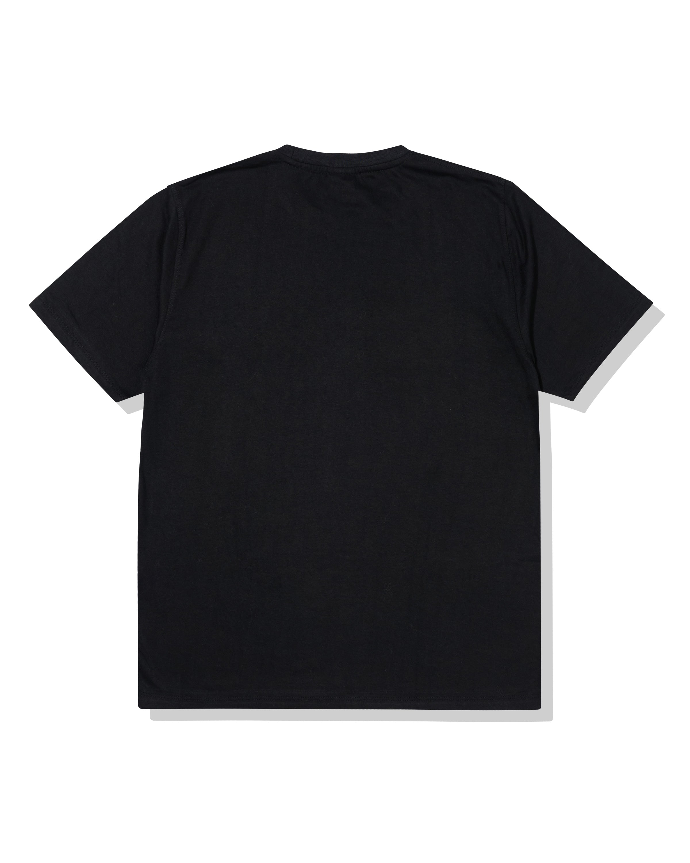 Black Embroidered Metal Tee