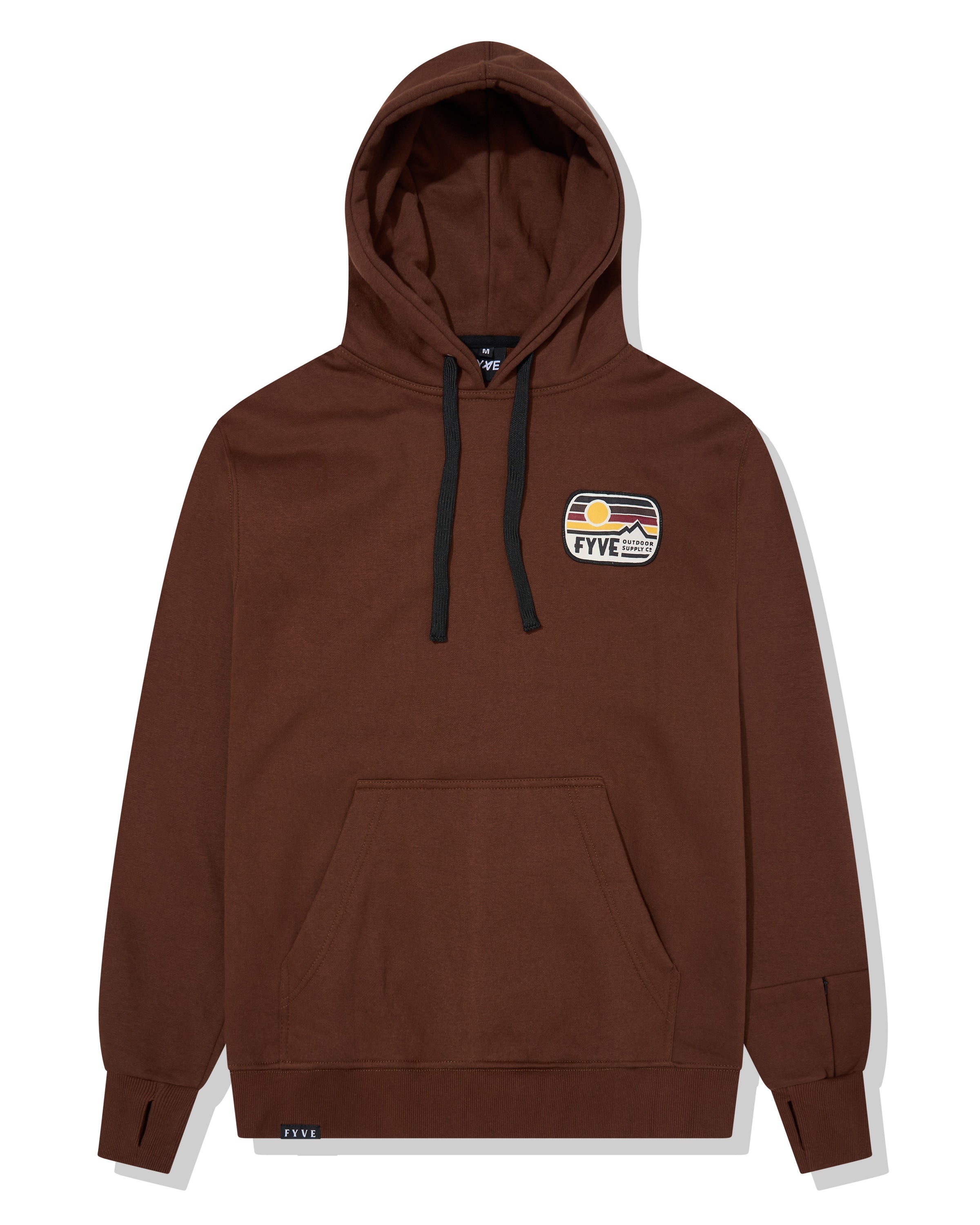 Brown Vintage Patch Hoodie