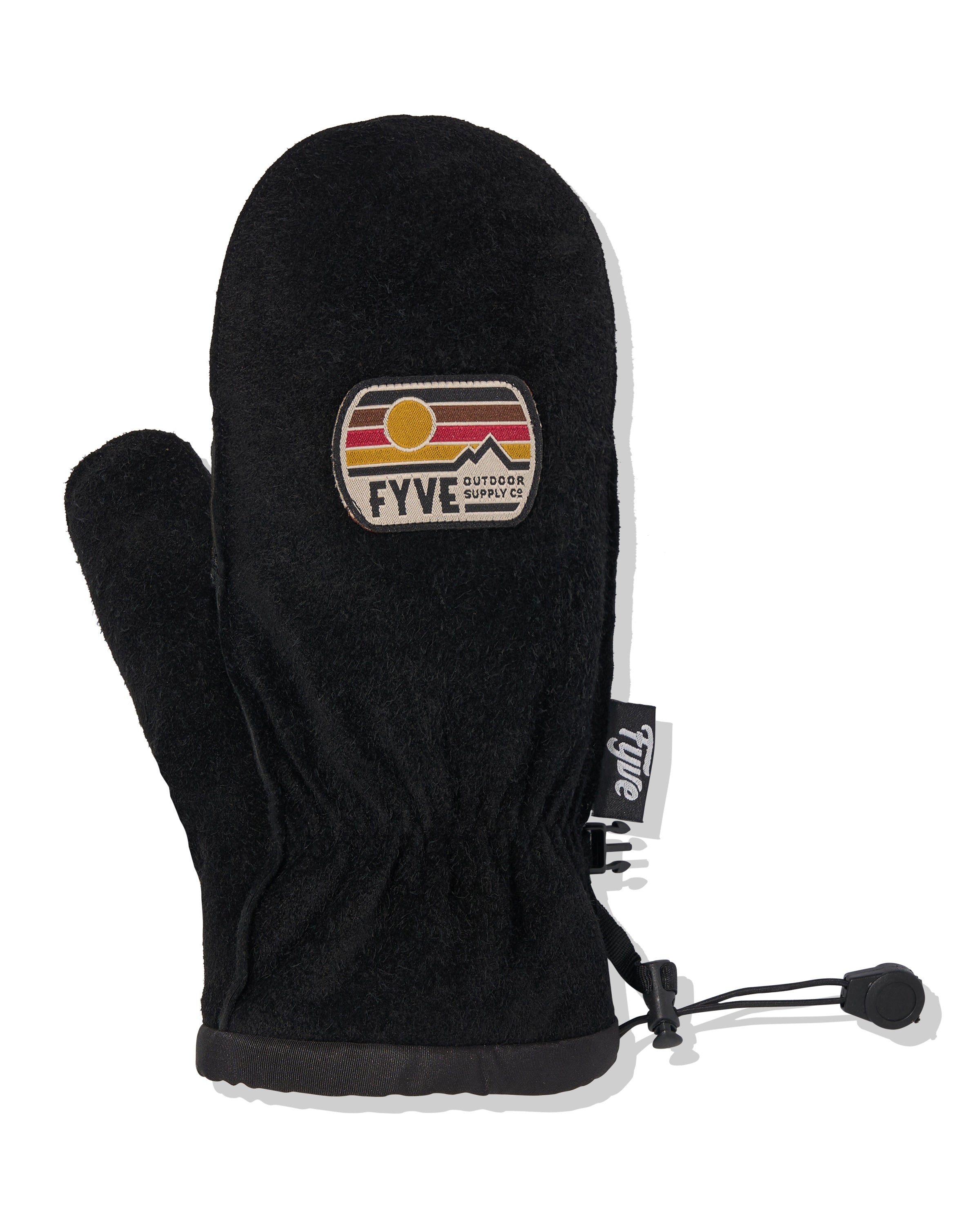 Vintage Black Suede Mitt