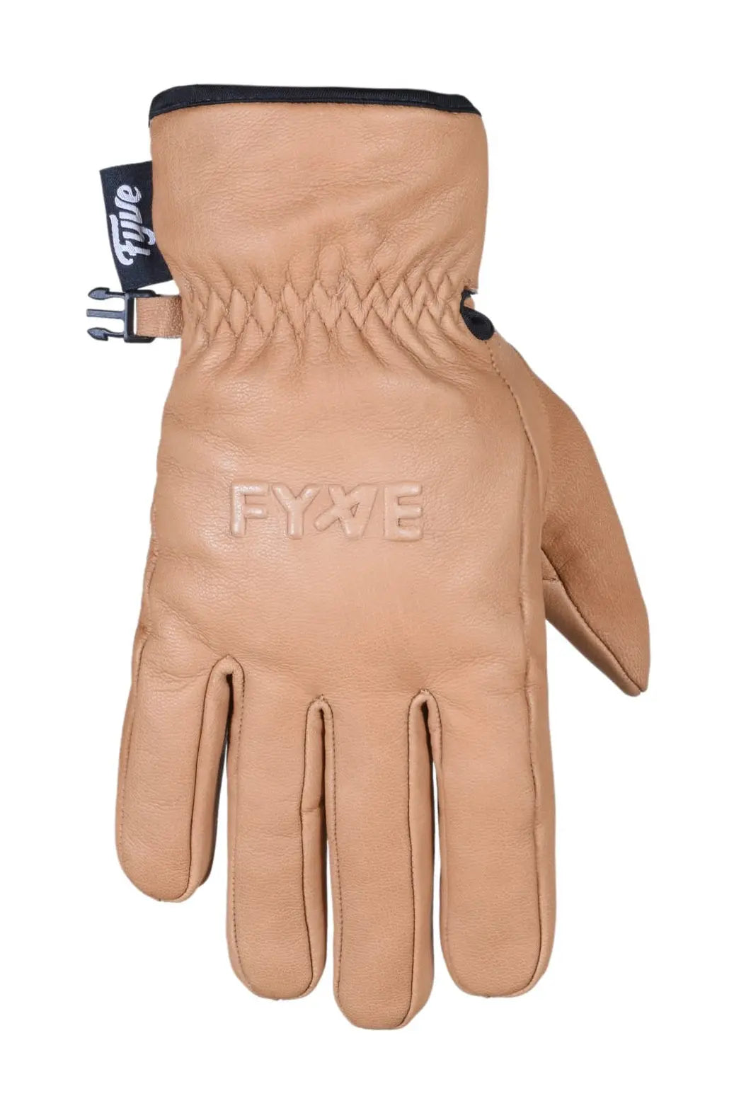 Rigger Style Tan Leather Embossed Glove