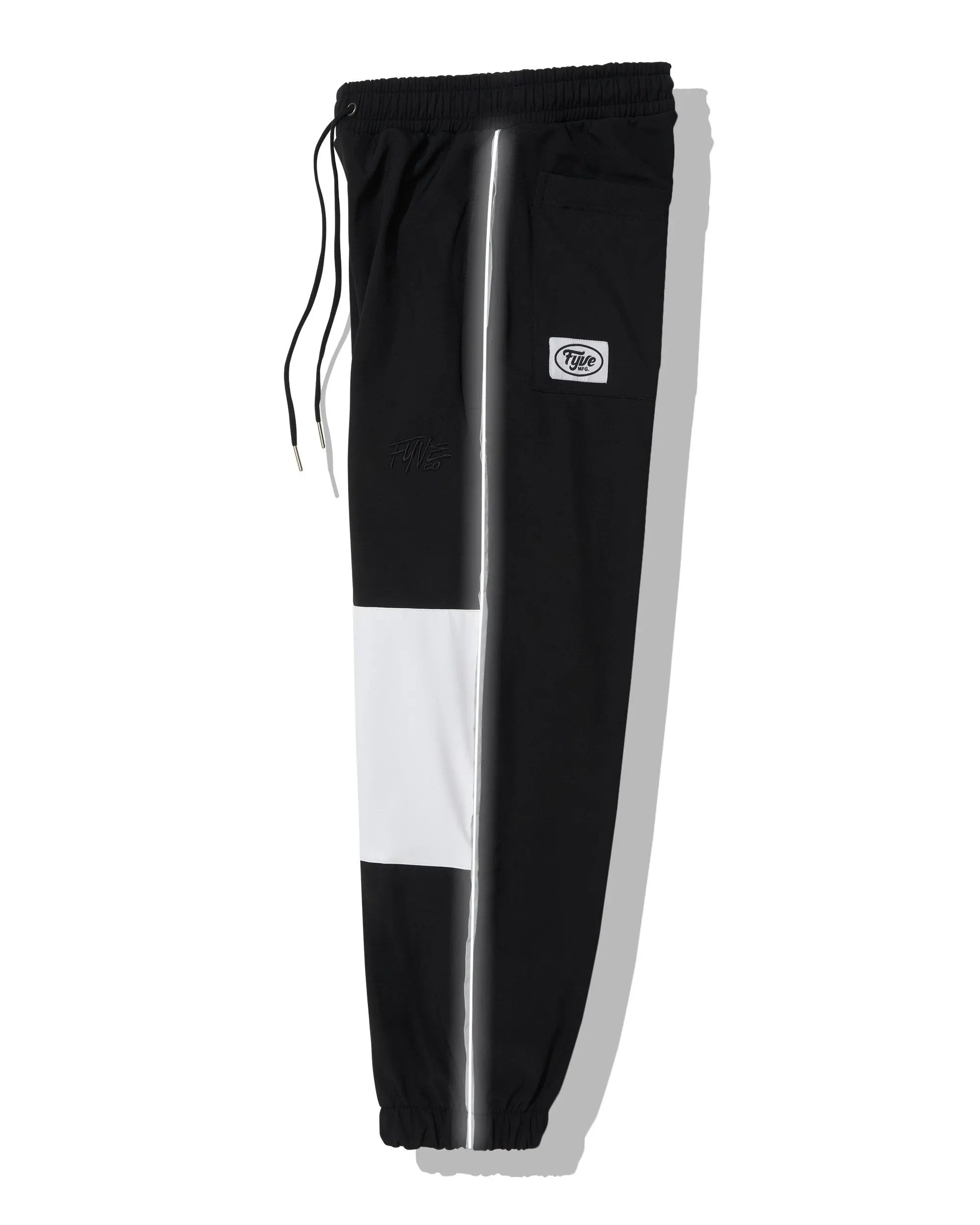 Black/White Reflective Knees Baggy + 2 inches