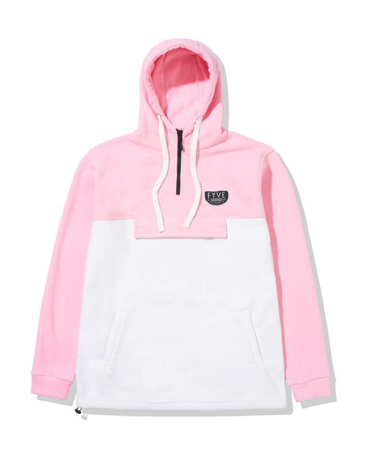 Pink/White Fleece Hoody