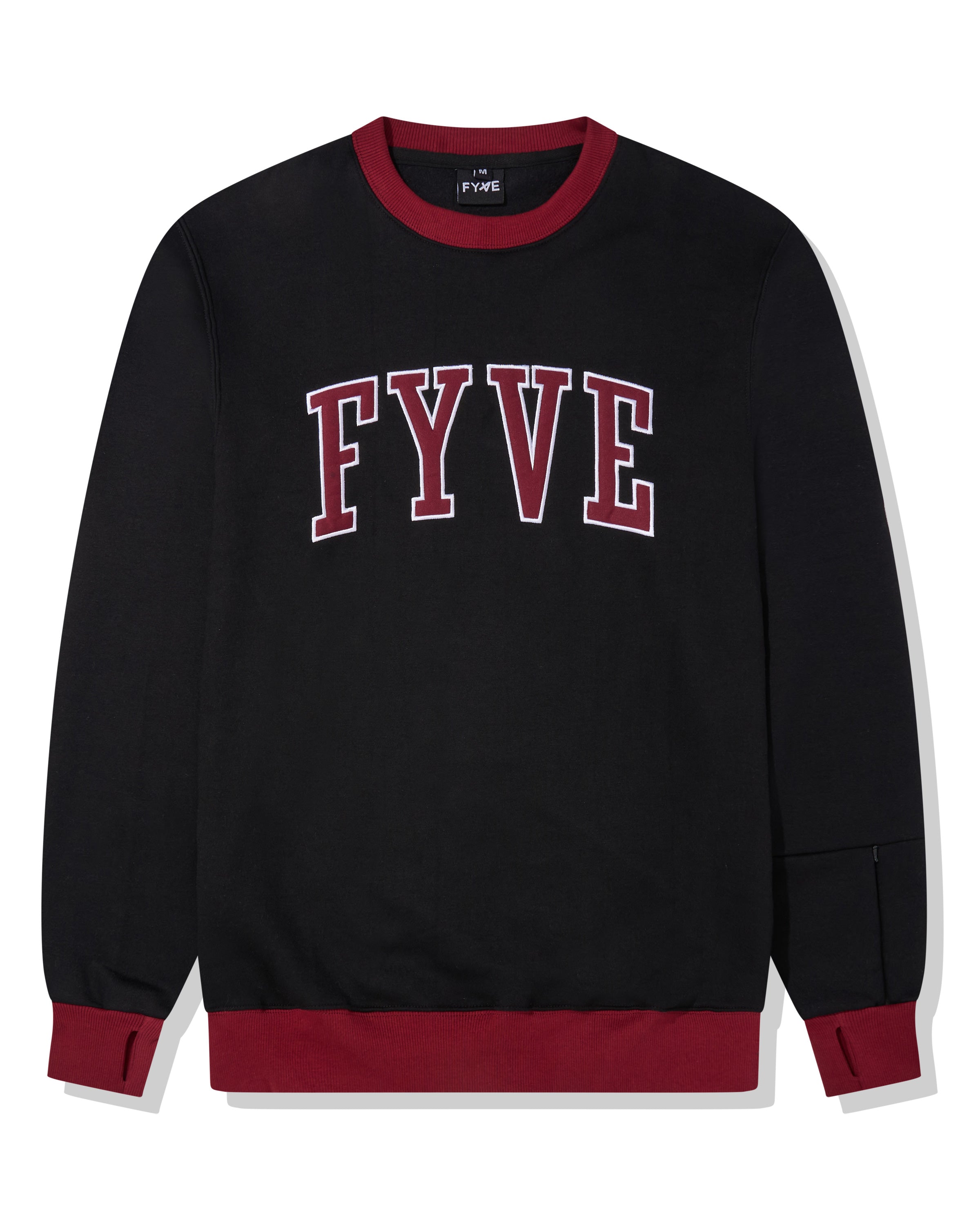 Black & Burgundy Varsity Crew